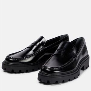 Tod’s Gomna Pesante glossed leather loafers moccasins